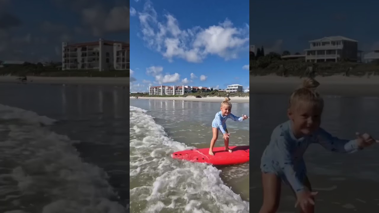 Surfin 4 year olds #surfsup #surf  #twins #beach #grom #surfergirl #growingup #twinning #beachlife