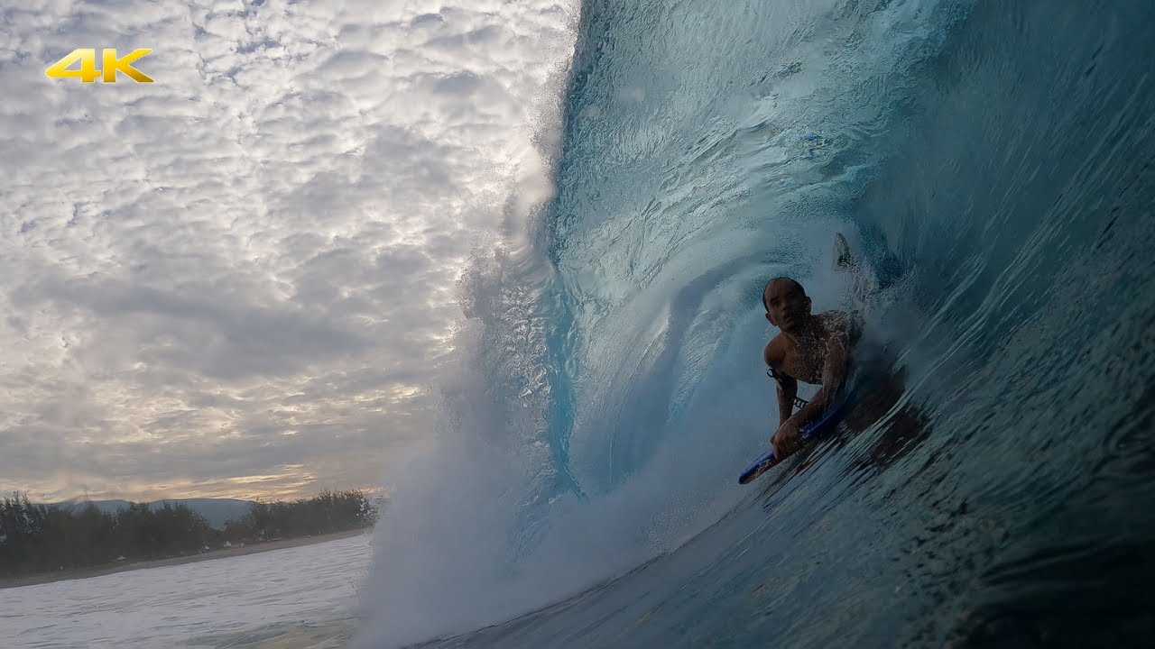 World class waves in Reunion Island | POV BODYBOARD / POV SURF | 4K