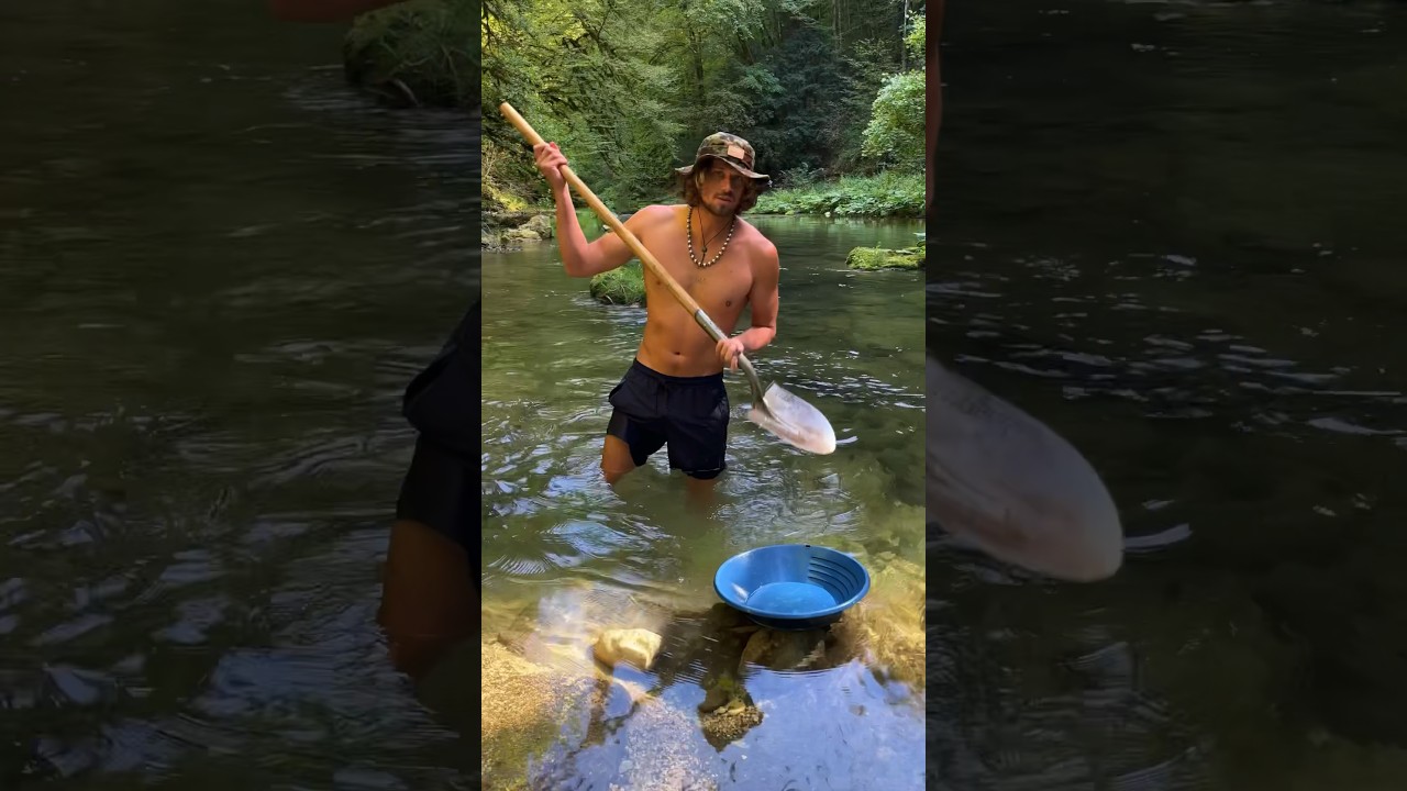 Comment trouver de l’or naturel!🤩 Abonnez-vous si vous trouver ça incroyable!#orpaillage#shorts
