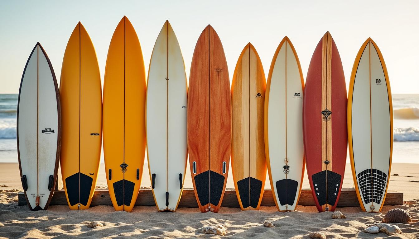 découvrez les différentes familles de planches de surf expliquées simplement pour vous aider à choisir la planche idéale selon votre niveau et votre style de glisse.