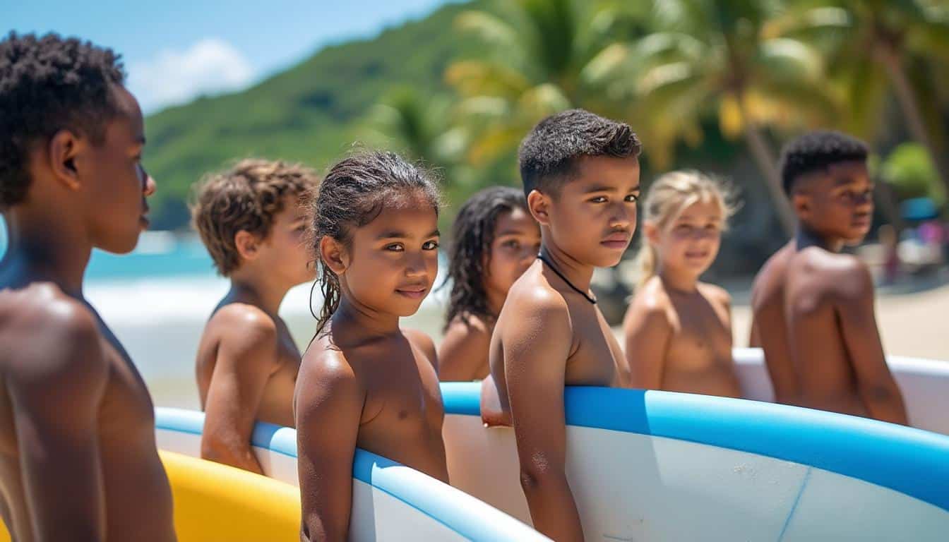 découvrez le lancement inaugural de la compétition unss de surf à saint-martin, une initiative alliant sport et éducation pour promouvoir le bien-être des jeunes.