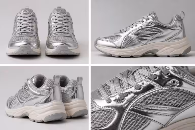 Basket couleur argent pour femme : modèles tendance et marques incontournables