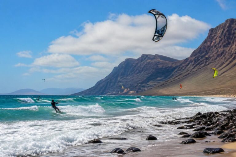 Découvrir le kitesurf à Famara : paradis des vents et des vagues