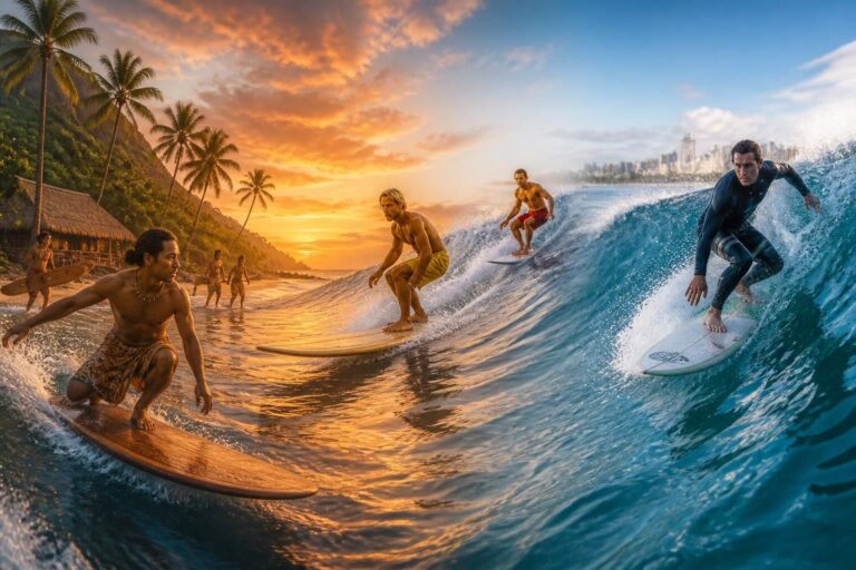 Les origines fascinantes et l’évolution du surf à travers les âges