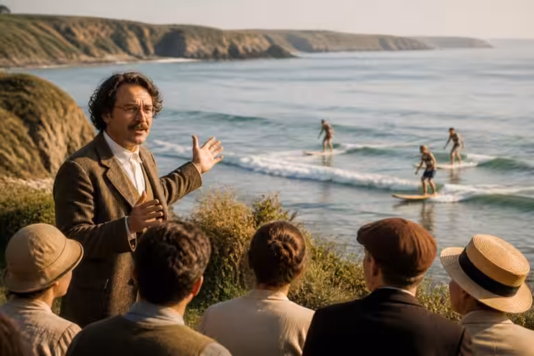 À la découverte des premiers surfeurs du Cotentin avec cet historien du sport passionné